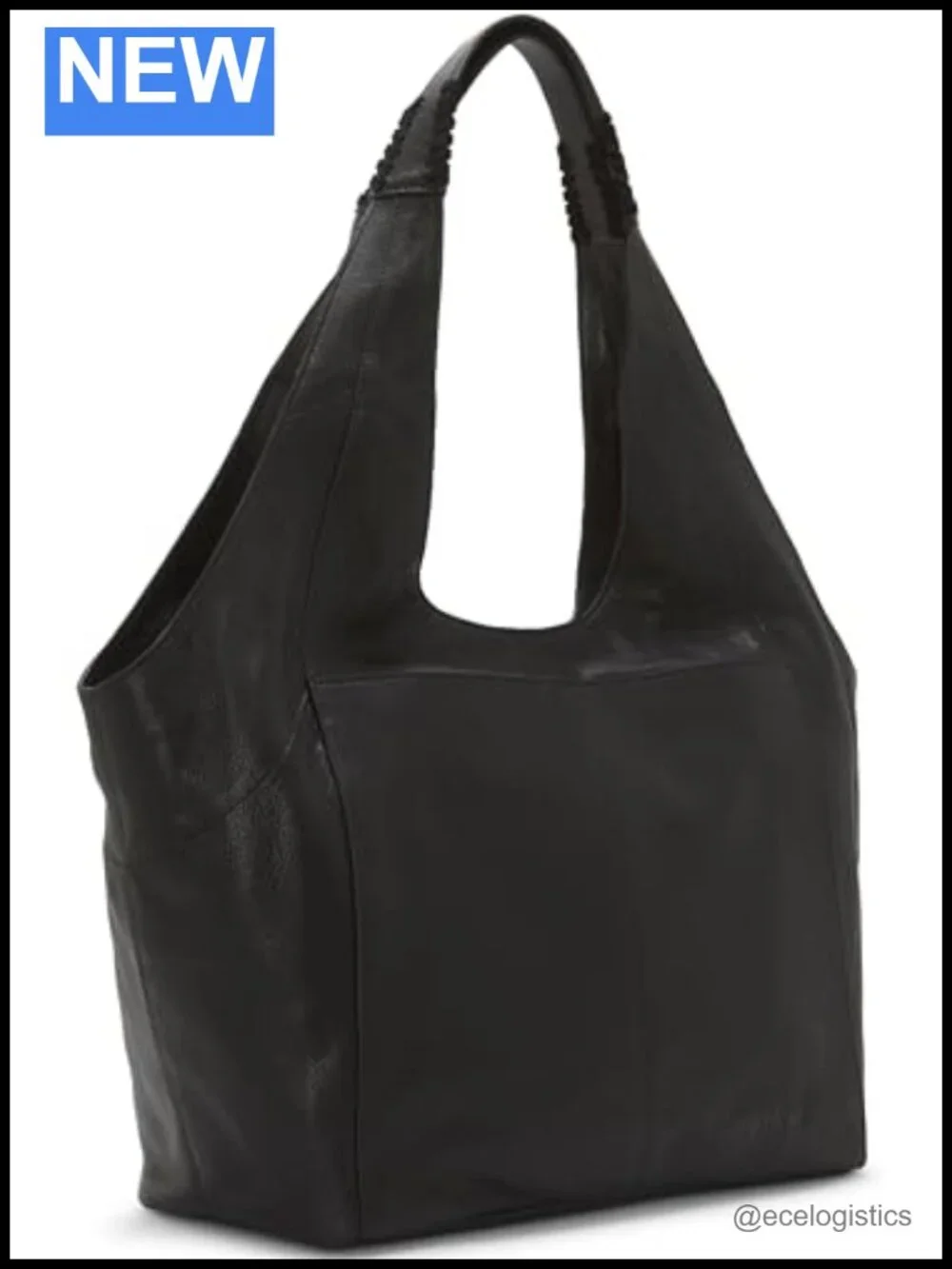 Lucky Brand Beky Tote Black Leather Hobo Shoulder Bag